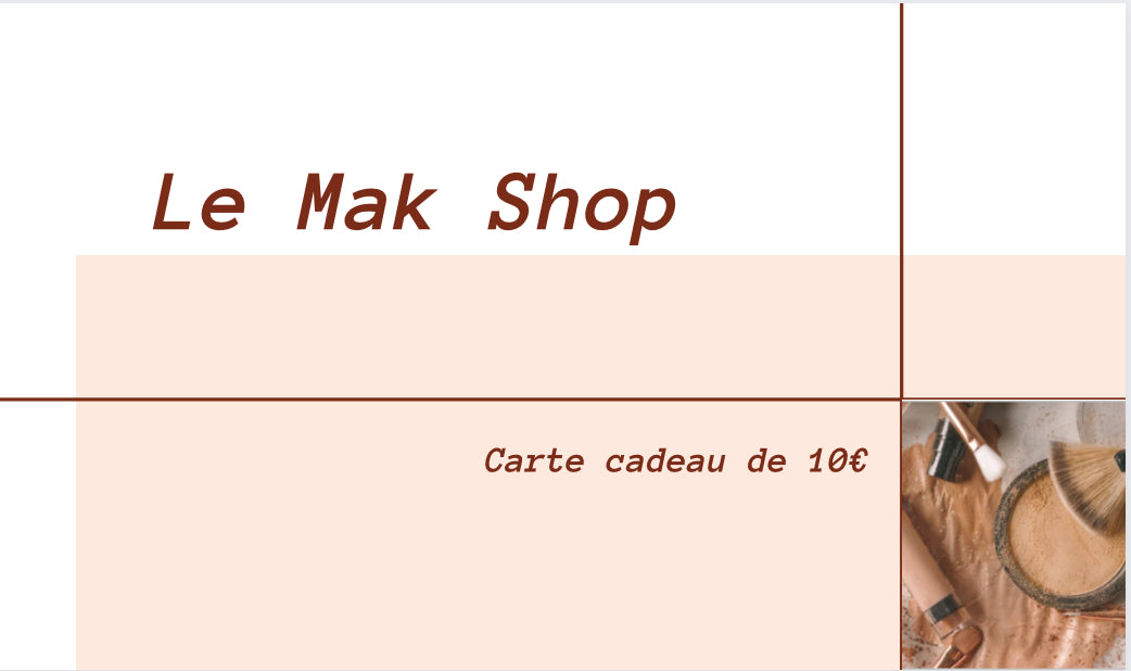 Carte cadeau de la boutique