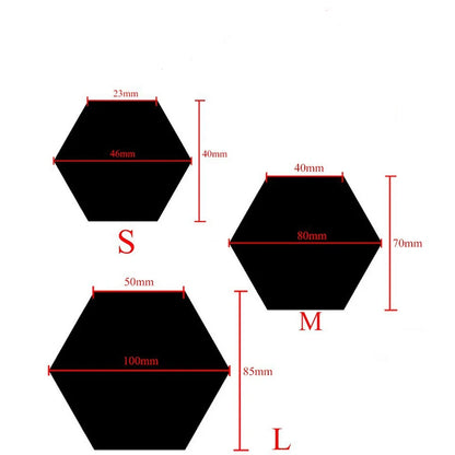 miroir hexagonal avec l'arrière collant